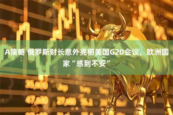 A策略 俄罗斯财长意外亮相美国G20会议，欧洲国家“感到不安”